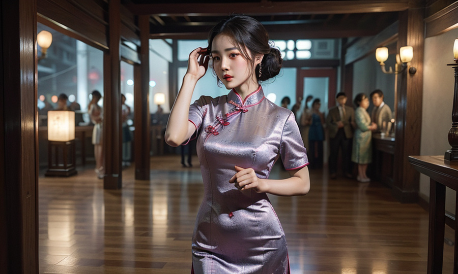 王馨瑶私房照合集分享，旗袍魅力的完美绽放